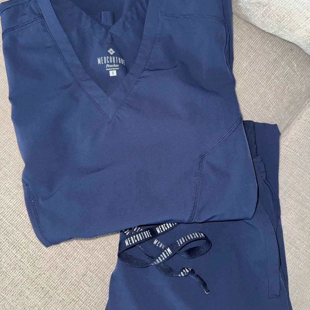 Med Couture Classic Blue Scrub Set
